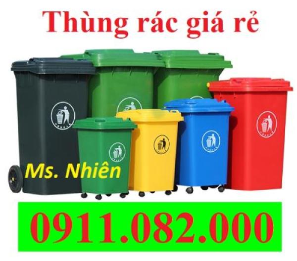 Giá rẻ các loại thùng rác nhựa- thùng rác 120L 240L 660L nắp kín- lh 0911082000