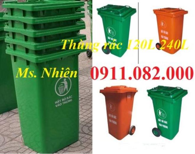 Chuyên sỉ thùng rác nhựa giá rẻ- nơi bán thùng rác 120l 240l 660l giá rẻ tại hồ chí minh-lh 0911082000