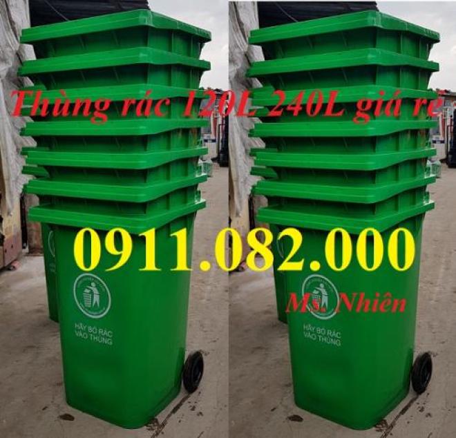 Xả kho cuối năm thùng rác nhựa giá rẻ- Giá rẻ thùng rác 120 lít 240 lít 660 lít- lh 0911082000