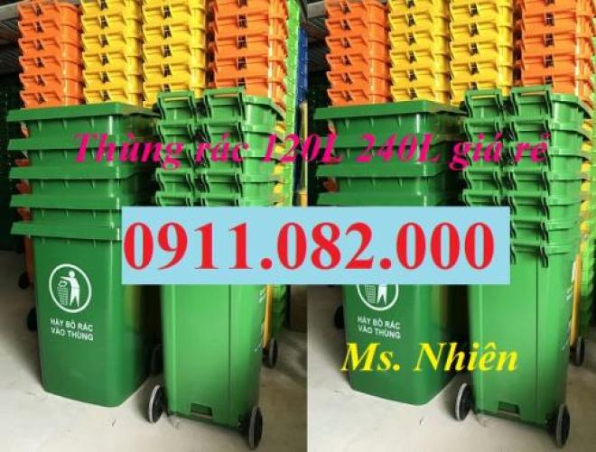 Sỉ thùng rác nhựa giá rẻ tại trà vinh-Thùng rác 120l 240l 660l giá cạnh tranh- lh 0911082000