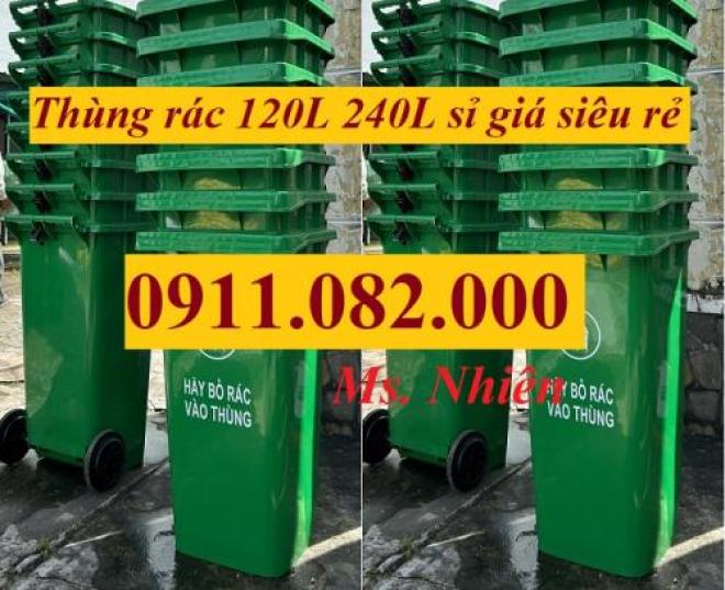 Sỉ thùng rác giá rẻ tại cần thơ- thùng rác y tế đạp chân, thùng rác 120l 240l- lh 0911082000