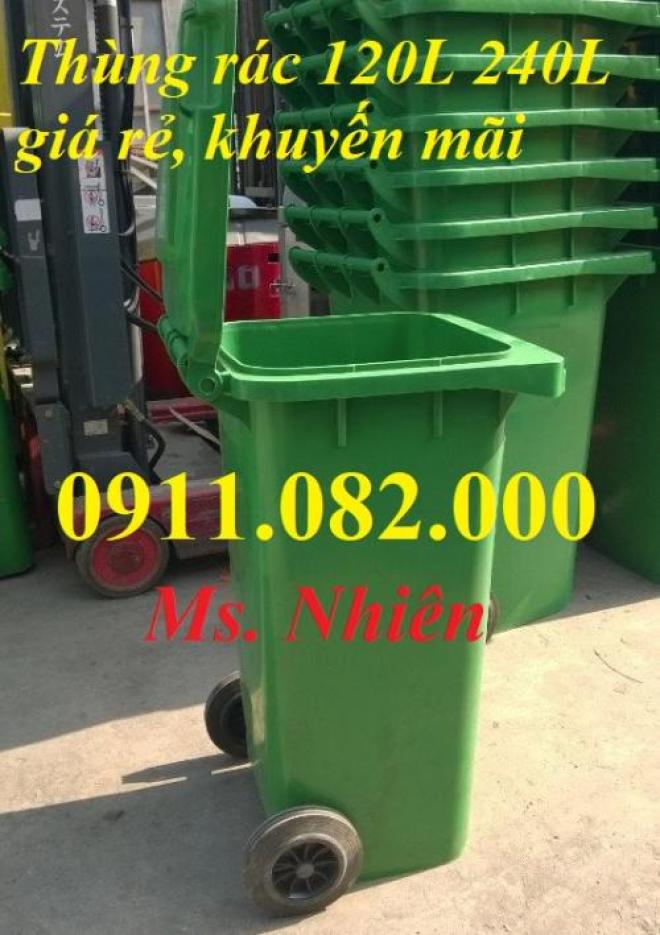 Thùng rác nhựa giảm giá cực sốc- thùng rác 120l 240l 660 giá rẻ tại hậu giang- lh 0911082000