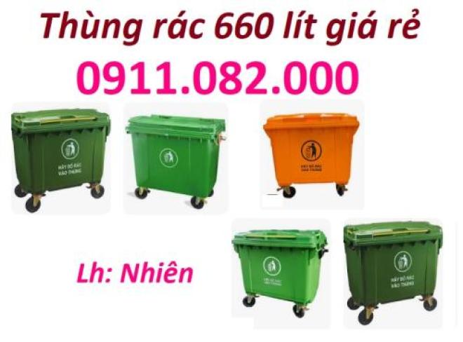 Chuyên bán thùng rác 120 lít, thùng rác 240 lít màu xanh, cam, vàng- thùng đựng rác- lh 0911082000