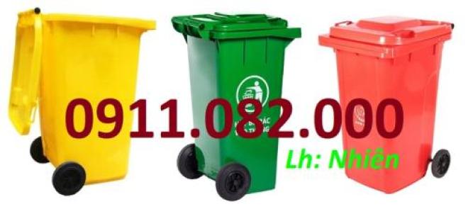 Chuyên cung cấp thùng rác nhựa phổ biến nhất hiện nay- thùng rác 120l 240l 660l giá rẻ- lh 0911082000