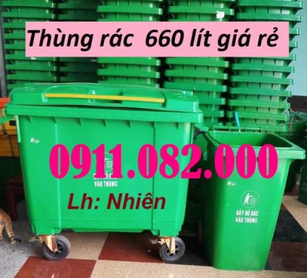 Giá sỉ thùng rác nhựa chất lượng ưu đãi- Thùng rác 120L 240L 660L giá rẻ- lh 0911082000
