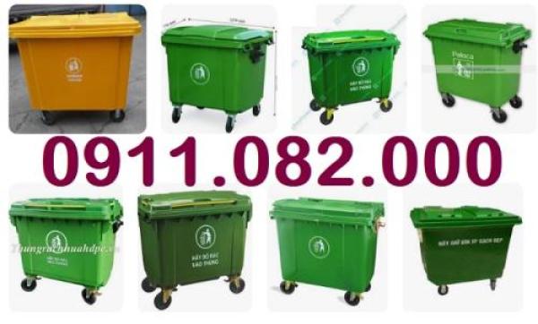 Sỉ lẻ thùng rác 120l 240L 660L giá rẻ tại cần thơ - thùng rác ngăn phân loại đủ kích thước- lh 0911082000