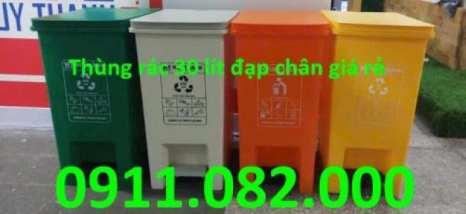 Phân phối thùng rác 30L 60L đạp chân giá rẻ sỉ và lẻ- Lh 0911.082.000