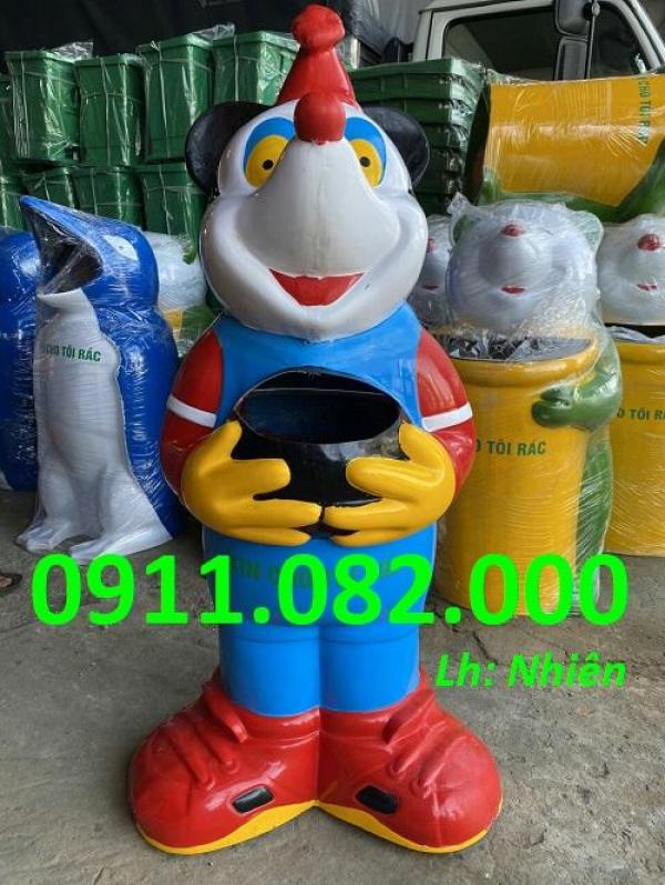 Sỉ lẻ thùng rác hình thú giá rẻ- thùng rác hình chim cánh cụt, gấu trúc, chuột micky...- lh 0911082000 Sỉ lẻ thùng rác hình thú giá rẻ- thùng rác hình chim cánh cụt, gấu trúc, chuột micky...- lh 0911082000