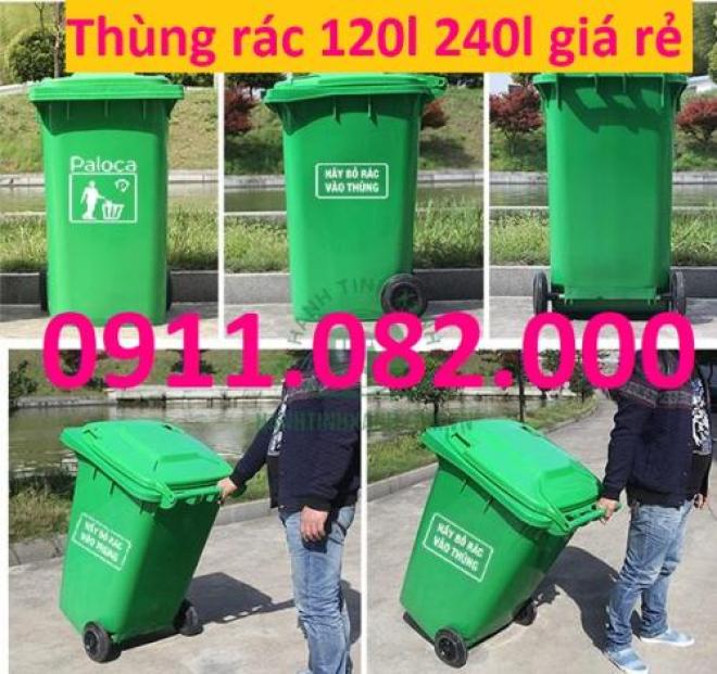 Thùng rác giá rẻ cạnh tranh tại cần thơ- lh 0911082000 mua thùng rác 120L 240l 660L giá rẻ