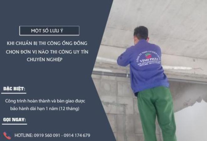 Thi công ống đồng quận 2 rẻ/Quy trình thi công ống đồng Điều hòa âm tường