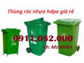 Chuyên cung cấp thùng rác nhựa tại sóc trăng- thùng rác 120L 240L 660L giá rẻ- lh 0911082000