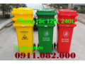 Nơi bỏ sỉ thùng rác nhựa giá rẻ- thùng rác 120L 240L 660L nhựa hdpe nắp kín bánh xe- lh 0911082000