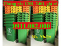 Chuyên sỉ thùng rác nhựa giá rẻ- Thùng rác 120l 240l 660l màu xanh, bánh xe, nắp kín- lh 0911082000