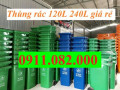 Thùng rác 120L 240L 660L giá rẻ tại bạc liêu- thùng rác 40 lít đạp chân- lh 0911082000