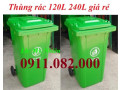 Cung cấp thùng rác nhựa, thùng rác 120l 240l 660l màu xanh giá rẻ tại kiên giang- lh 0911082000