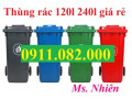 Thùng rác 120l 240l 660l giá tốt- thùng rác giá rẻ tại cần thơ, hậu giang-lh 0911082000