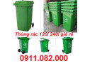 Giảm giá khuyến mãi thùng rác giá rẻ, thùng rác 120l 240l 660l màu xan lh 0911.082.000