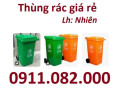 Bộ đôi thùng rác 120l và 240 lít giá rẻ- thùng rác môi trường giá sỉ- lh 0911082000