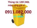 Chuyên bán thùng rác giá rẻ- thùng rác 120 lít, 240 lít, 660 lít màu xanh, cam, vàng- lh 0911082000