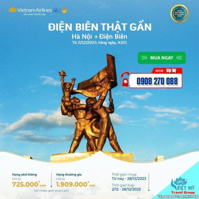 Chỉ từ 725K bay từ Hà Nội – Điện Biên hãng Vietnam Airlines