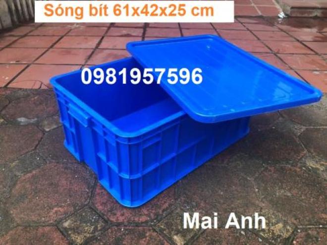 Sóng bít cao 25 cm, loại thùng nhựa có nắp, thùng nhựa loại 1 dày dặn