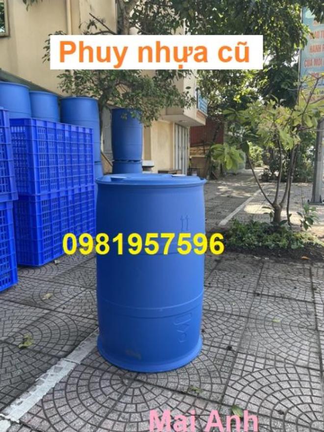 phuy nhua, phuy nhựa 200l, thùng phuy nhựa, thùng phi nhựa 220 lít