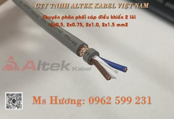 Cáp điều khiển 2 lõi Altek kabel 0.5, 0.75, 1.0, 1.5 mm2