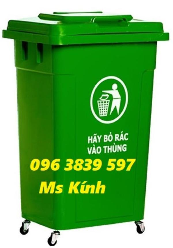 Nơi cung cấp thùng rác nhựa 90 lít nắp kín, thùng rác công cộng giá rẻ - 096 3839 597 Ms Kính