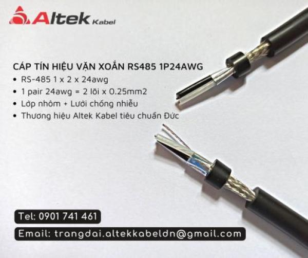 Cáp tín hiệu vặn xoắn (Cáp RS485) 2 pair 22AWG (4 x 0.3mm) Altek kabel