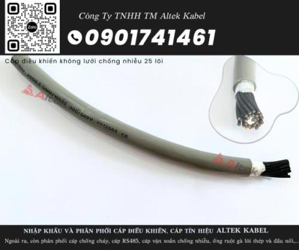 Dây cáp điều khiển không chống nhiễu 25 lõi, tiết diện 0.5/0.75/1.0/1.5 Dây cáp điều khiển không chống nhiễu 25 lõi, tiết diện 0.5/0.75/1.0/1.5