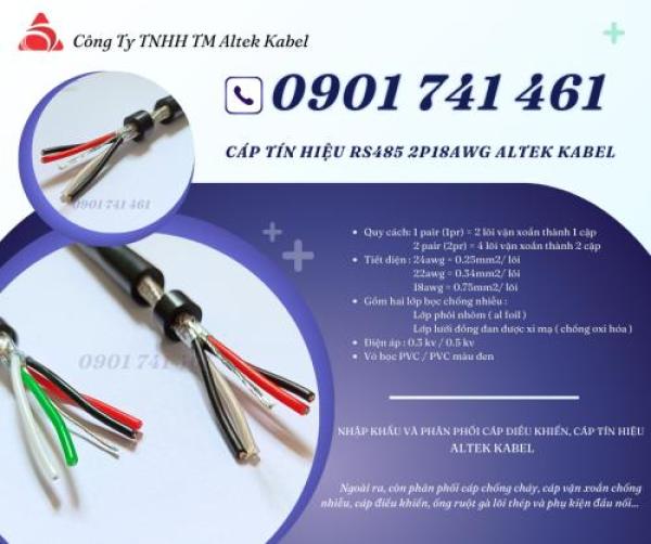 Cáp RS485 18AWG 1 pair, 2 pair Huế, Đà Nẵng, Quảng Nam, Quảng Ngãi