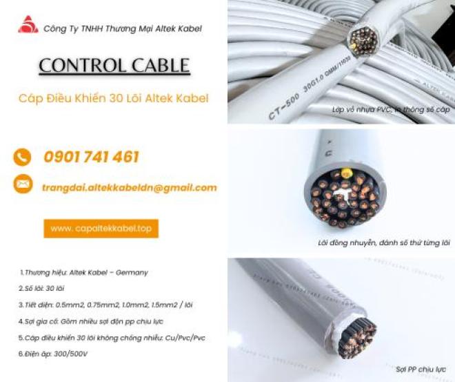 Cáp Điều Khiển 30 Lõi Altek Kabel