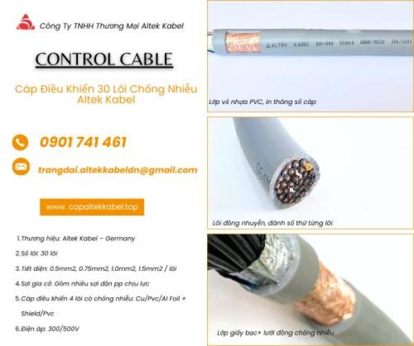 Cáp Điều Khiển 30 Lõi Altek Kabel