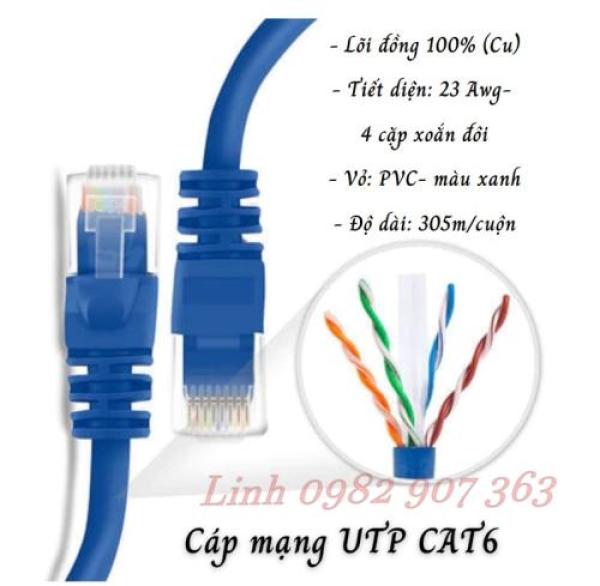 Cáp mạng UTP Cat6 Cu Altek Kabel 23AWG*4Pair