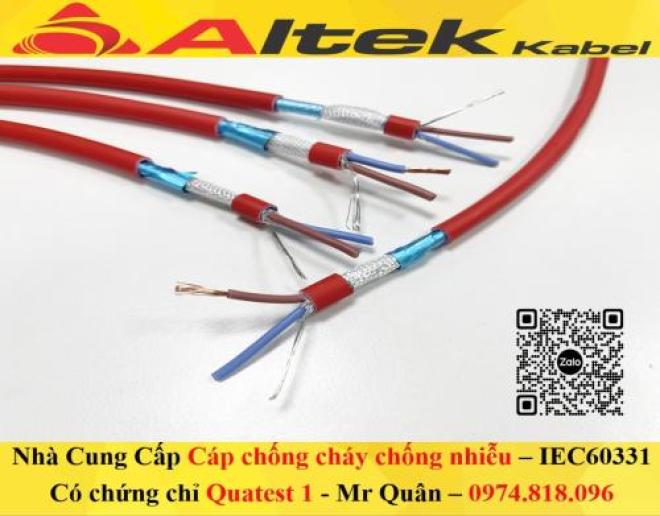 Cáp chống cháy chống nhiễu LSZH 2x1.5 Cáp chống cháy chống nhiễu LSZH 2x1.5