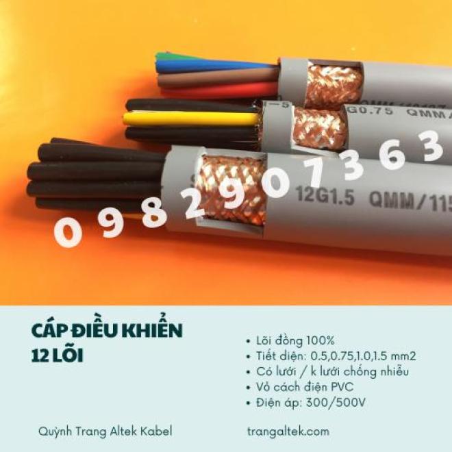 Cáp Điều Khiển 12 Lõi phân phối Hà Nội, Đà Nẵng, TP HCM