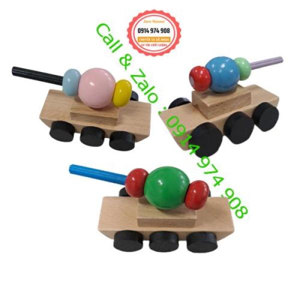 Xe tăng đồ chơi bằng gỗ-Mô hình xe đồ chơi trẻ em bằng gỗ giá rẻ