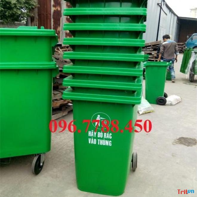 Thùng rác môi trường 240 lít giá rẻ Lhe 0967788450 Ngọc