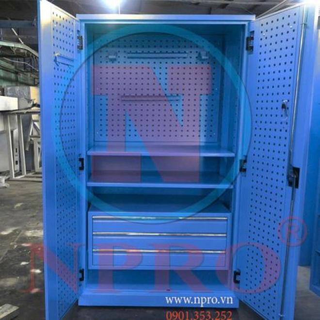 Tủ dụng cụ 2 cánh 3 ngăn 2 khay KT: 900Wx550Dx1800Hmm