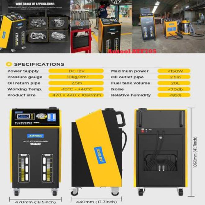 Máy Nạp Ga Điều Hòa Xe Ô Tô Tự Động Autool LM707 Máy Nạp Ga Điều Hòa Xe Ô Tô Tự Động Autool LM707