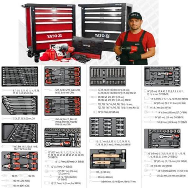 Tủ đồ nghề 6 ngăn 185 chi tiết Yato YT-55307 Tủ đồ nghề 6 ngăn 185 chi tiết Yato YT-55307