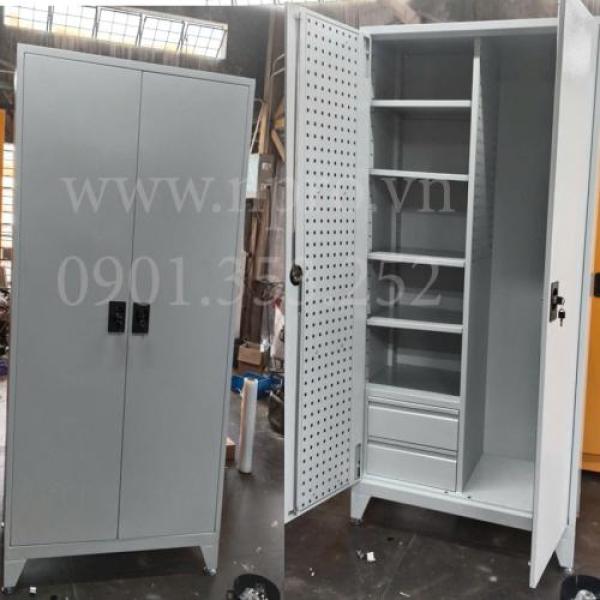 Tủ dụng cụ 2 cánh 2 ngăn 4 khay 2 khoang KT: W1000xD500xH1800mm