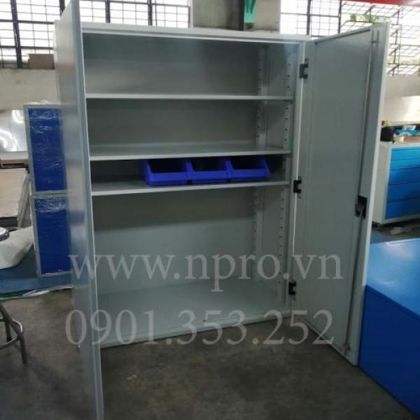 Tủ dụng cụ 2 cánh 2 ngăn 4 khay 2 khoang KT: W1000xD500xH1800mm