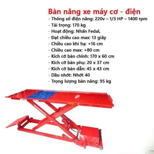 Bàn nâng xe máy cơ điện Bàn nâng xe máy cơ điện