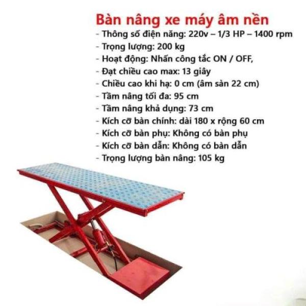 Bàn nâng xe máy cơ điện Bàn nâng xe máy cơ điện