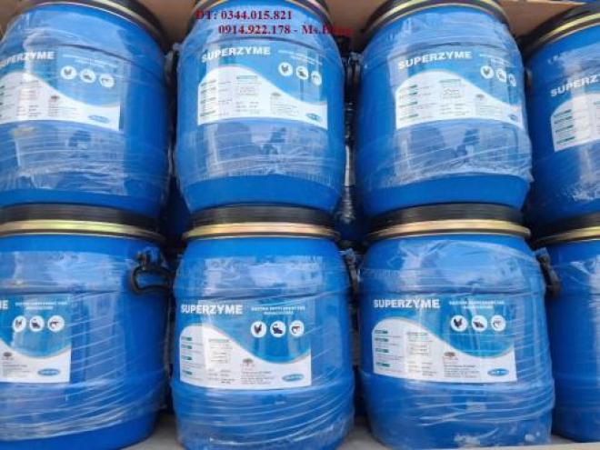 Enzyme Superzyme, enzyme tiêu hóa, xử lý nhớt bạt ao nuôi