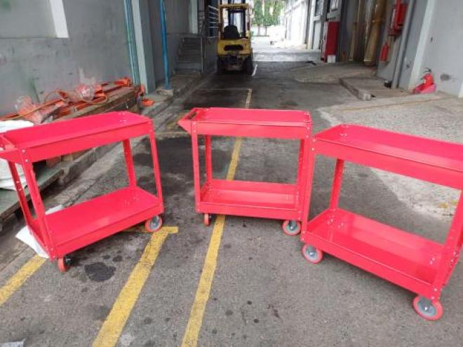 Xe đẩy 2 ngăn, Xe đẩy dụng cụ 2 tầng Xe đẩy 2 ngăn, Xe đẩy dụng cụ 2 tầng