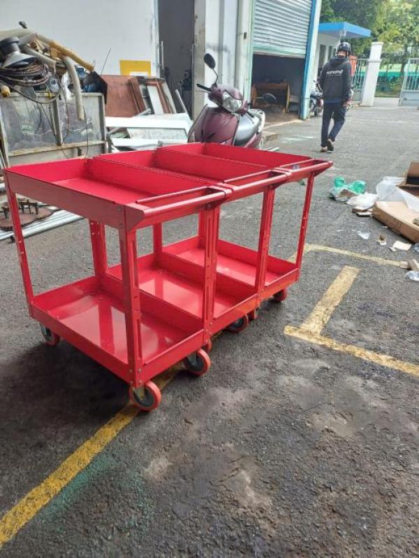 Xe đẩy 2 ngăn, Xe đẩy dụng cụ 2 tầng Xe đẩy 2 ngăn, Xe đẩy dụng cụ 2 tầng
