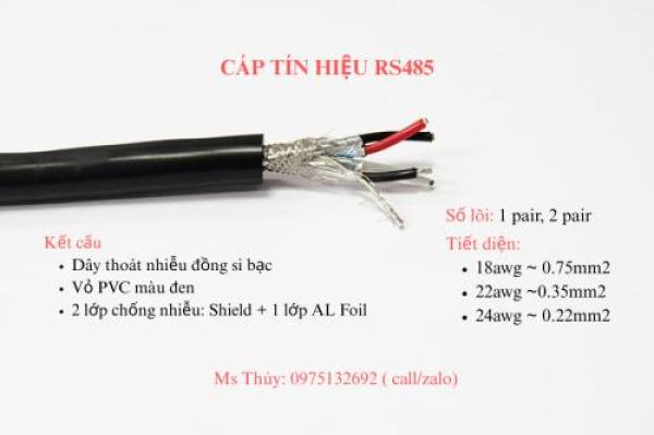 Cáp tín hiệu RS485 cáp truyền thông Cáp tín hiệu RS485 cáp truyền thông