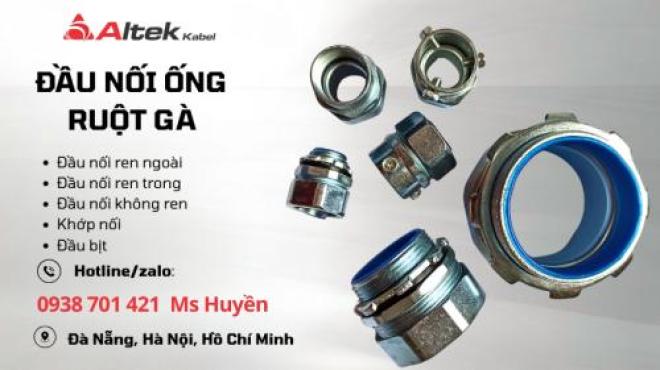 Ống Ruột Gà,  Lõi Thép Bọc Nhựa + Đầu Nối